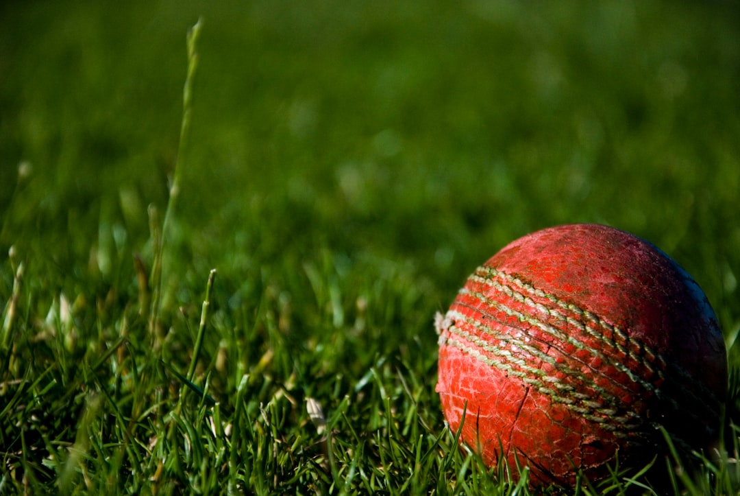 Balle de cricket rouge